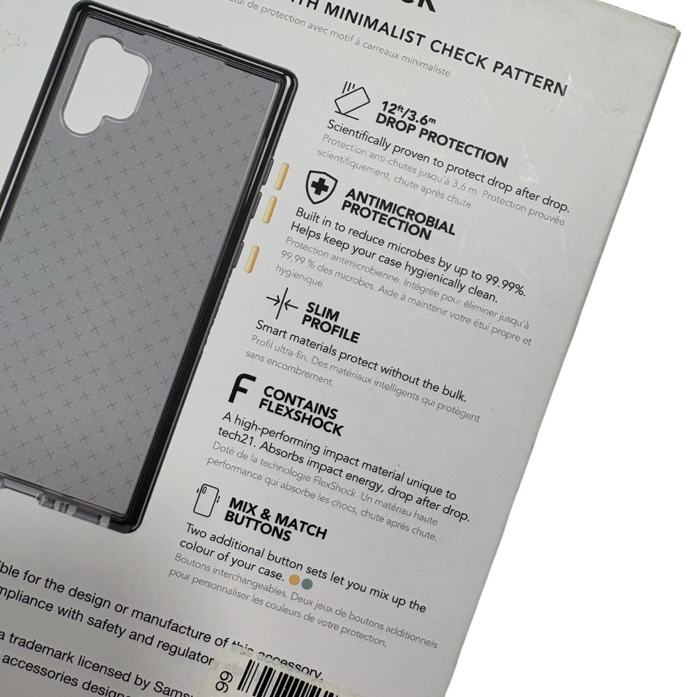 Tech 21 Evo Check Galaxy Note 10 Plus Anti Microbial 5G Phone Case Drop Tested - Picture 4 of 4